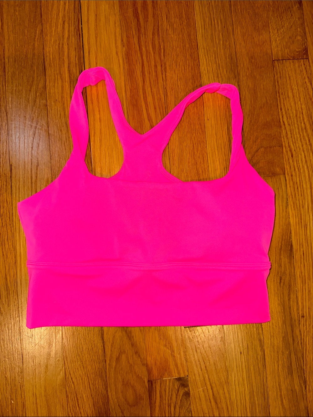 Neon Pink Racerback Sports Bralette - Lightweight Support